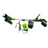 Greenworks 24V Cordless String Trimmer with Battery and Charger