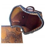 Leather Embossed Bag Desk Organizer Set