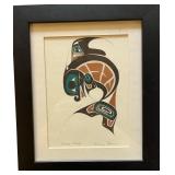 Framed Native American Style Print Signed by Artist