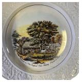 Set of 4 Stratford by Wood & Sons Ironstone Plates Carrier & Ives Scenes