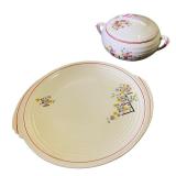 Edwin M. Knowles Yorktown Shape Serving Platter and Covered Dish