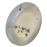 Collection of 9 Vintage Decorative Plates and Platters with Floral Patterns