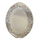 Collection of 9 Vintage Decorative Plates and Platters with Floral Patterns