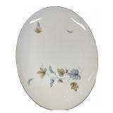 Collection of 9 Vintage Decorative Plates and Platters with Floral Patterns