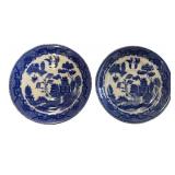 Collection of 9 Vintage Decorative Plates and Platters with Floral Patterns