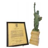 Liberty/Ellis Island Foundation Statue of Liberty Replica with Certificate