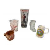 Beer Pitcher and Assorted Novelty Shot Glasses Set