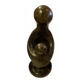 Set of 3 Handcrafted African Stone and Wood Art Sculptures