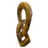 Set of 3 Handcrafted African Stone and Wood Art Sculptures