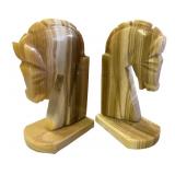 Pair of Marble Horse Head Bookends