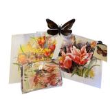 Butterfly and Floral Home Decor Collection with Prints and Accents