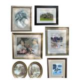 Collection of 7 pieces of framed Artwork