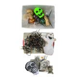 Halloween Decor Lot with Lights, Tombstones, and Props