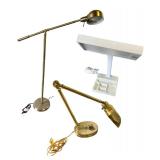 Set of 2 Desk Lamps and 1 Adjustable Floor Lamp