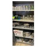 Amazing Lot of Canning Jars, Pressure Cooker, Enameled Pot, Squeezo & Other Canning Accessories!