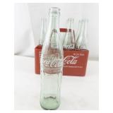 Set of 8 Unique Cities Vintage Coca-Cola 16 oz Glass Bottles and Red Carrier