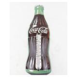 Vintage Coca-Cola Bottle Metal Thermometer by Donasco