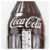 Vintage Coca-Cola Bottle Metal Thermometer by Donasco