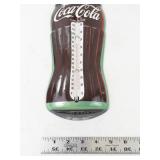 Vintage Coca-Cola Bottle Metal Thermometer by Donasco