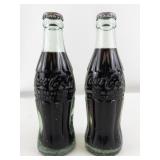 Pair of Vintage Coca-Cola Bottles Albert Lea and Marshall Minn. 6.5 oz