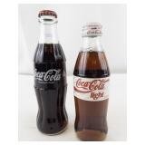 Set of 2 Vintage Coca-Cola Bottles - Classic and Light 237mL/200mL