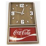 Vintage Coca-Cola Wall Clock with Wood Finish and Retro Logo