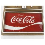 Vintage Coca-Cola Wall Clock with Wood Finish and Retro Logo