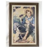 Norman Rockwell Limited Edition Framed Print The Barefoot Boy Coca-Cola 1979. #88/300