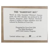 Norman Rockwell Limited Edition Framed Print The Barefoot Boy Coca-Cola 1979. #88/300