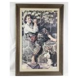 Norman Rockwell Framed Print "The Old Oaken Bucket" Limited Edition 1979. #126/300