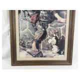 Norman Rockwell Framed Print "The Old Oaken Bucket" Limited Edition 1979. #126/300