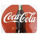 Porcelain Enameled Coca-Cola Advertising Sign 12 Inch