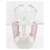 1970s Bacardi and Coke Glass Pitcher with Handle