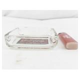 Coca-Cola Glass Ashtray with Stained Glass Style Logo and Coke Lighter
