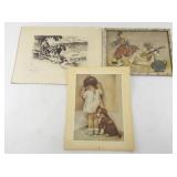 Vintage Bessie Pease Gutmann 1989 Calendar and Art Prints Collection