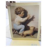 Vintage Bessie Pease Gutmann 1989 Calendar and Art Prints Collection