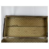 Antique Wood and Metal Steamer Trunk with Locking Plate