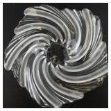 Swirled Clear Glass Decorative Bowl
