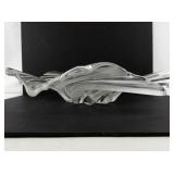 Swirled Clear Glass Decorative Bowl