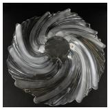 Swirled Clear Glass Decorative Bowl
