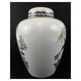 Mikado Sigma Taste Setter Lidded Porcelain Vase with Birds and Floral Design