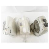 Lot of 3 Portable Space Heaters, Desk Fan, and Flexible Desk Lamp