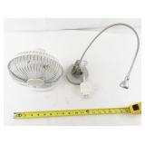 Lot of 3 Portable Space Heaters, Desk Fan, and Flexible Desk Lamp