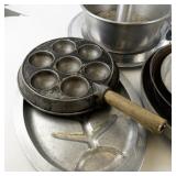 Collection of Vintage Metal Bakeware and Kitchen Tools