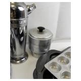 Collection of Vintage Metal Bakeware and Kitchen Tools