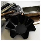 Collection of Vintage Metal Bakeware and Kitchen Tools