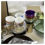 Large Kitchenware and Bakeware Collection with Mugs, Utensils, and Decor