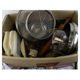 Large Kitchenware and Bakeware Collection with Mugs, Utensils, and Decor