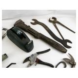 Mixed Lot of Vintage and Modern Hand Tools, Garden Tools, and Gloves
