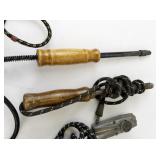 Lot of 5 Vintage Soldering Irons with Wood and Bakelite Handles